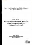 Bildungswissenschaft Als Disziplin - Von Bildungstheorien Zu Bildungsforschung ? (Siehe Info unten) 