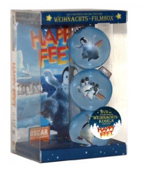 Happy Feet - Limitierte Weihnachts-Filmbox (Mit 3 Exklusiven Weihnachts-Christbaum Kugeln Zum Film) 