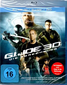 G.I. Joe 2 - Die Abrechnung (Extended Cut) (3 Disc-Set / 3D-Blu Ray & Blu Ray & DVD) 
