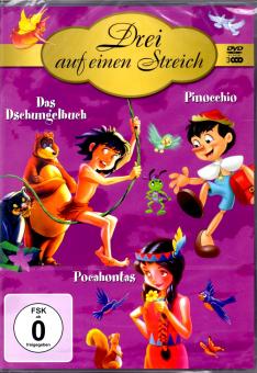 Drei Auf Einen Streich - Box B (3 DVD) (D. Dschungelbuch / Pinocchio / Pocahontas ) 
