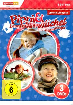 Pippi Langstrumpf Und Michel Aus Lönneberga (3 Filme / 3 DVD) (Rarität) 
