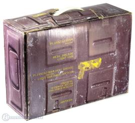 Pistole Für PS1 Im Army-Look Mit Fusspedal (Real Arcade Lightgun) (Kpl. Mit Allen Kabeln & Steckern & Bedienungsanleitung) (Siehe Info unten) 