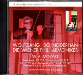 Wolfgang Schneiderhan - Wiener Philharmoniker - Mozart (Salzburger Festspieldokumente Edition 2002) SONDERVERÖFFENTLICHUNG (Siehe Info unten) 