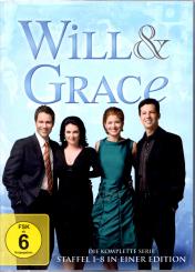 Will & Grace - Staffel 1-8 (Die Komplette TV-Serie Mit 33 DVD + Bonus DVD) (Siehe Info unten) 