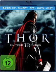 Thor 1 (Kino-Film) (3 Disc Set: DVD & Blu Ray & 3D-Blu Ray) (Limited Edition) (Rarität) (Marvel) (Siehe Info unten) 