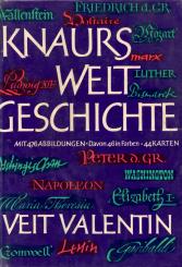 Knauers Weltgeschichte - Veit Valentin (Gebundene Ausgabe) (Rarität) 