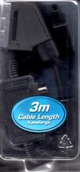 Scart RCA Kabel Für Gamecube (Speed Link) (3 Meter / Schwarz) 