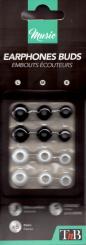 Ohrpolster (T'nB): Für In-Ear-Ohrhörer (6 Schwarze & 6 Weisse / Je 2 Stück L & 2 Stück M & 2 Stück S) 