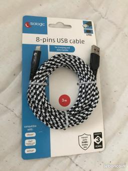 Ladekabel - 8-Pins USB Cable (3 Meter) 