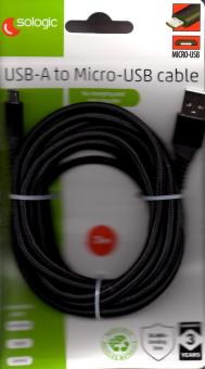 Ladekabel - USB-A To Micro-USB (3 Meter) 